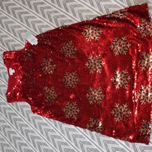 Cat & Jack Sequin Snowflake Dress